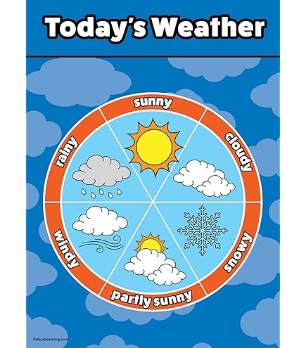 Amazon.com: Weather Poster - Educational Chart To Learn